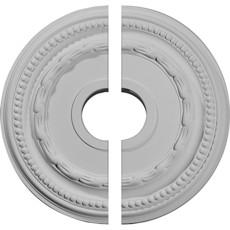 Ekena Millwork Federal Ceiling Medallion, Two Piece (Fits Canopies up to 8 1/2"), 15 3/8"OD x 3 5/8"ID x 1"P CM15FE2